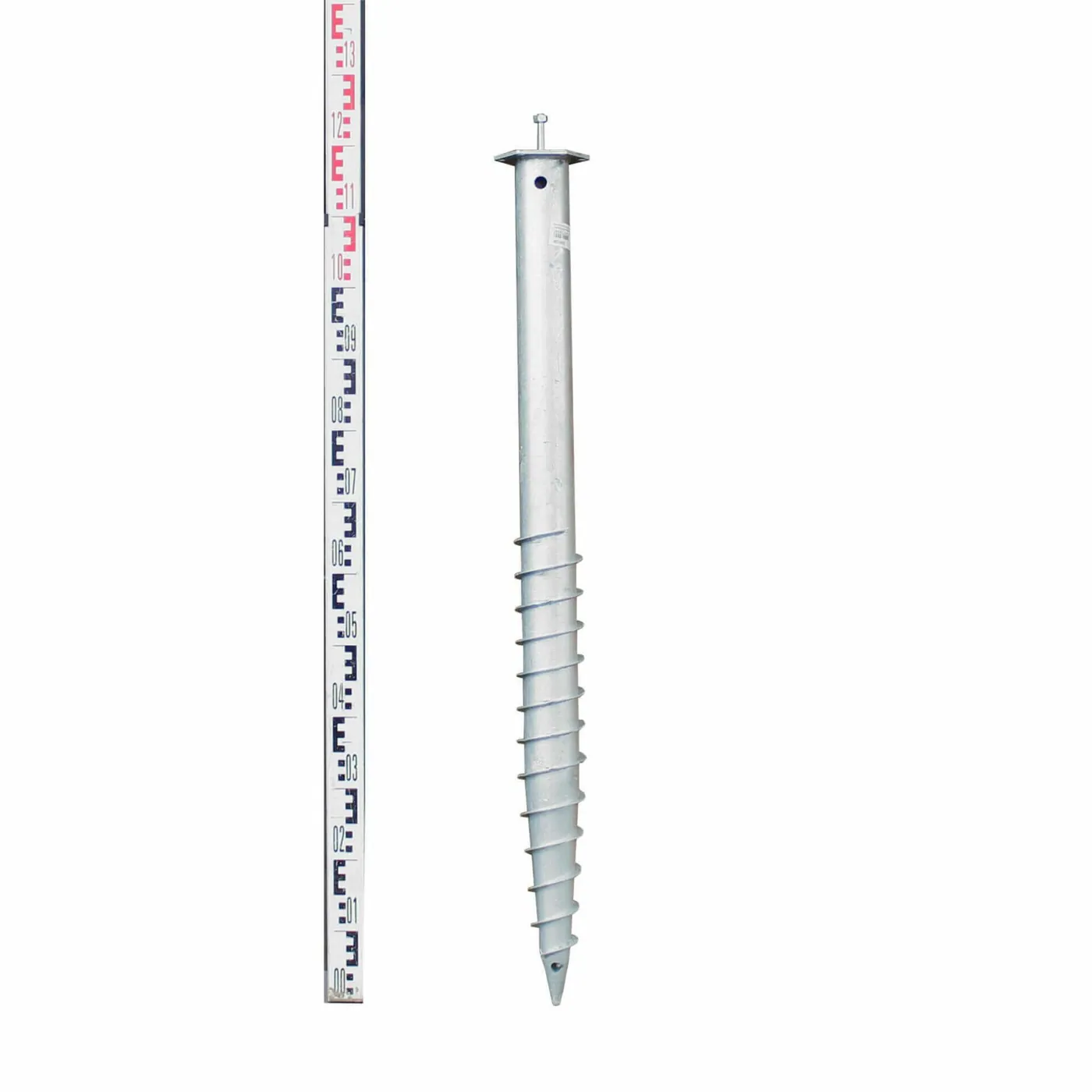 Ground Screw Type M 76x1000x3.0 M12 HDG