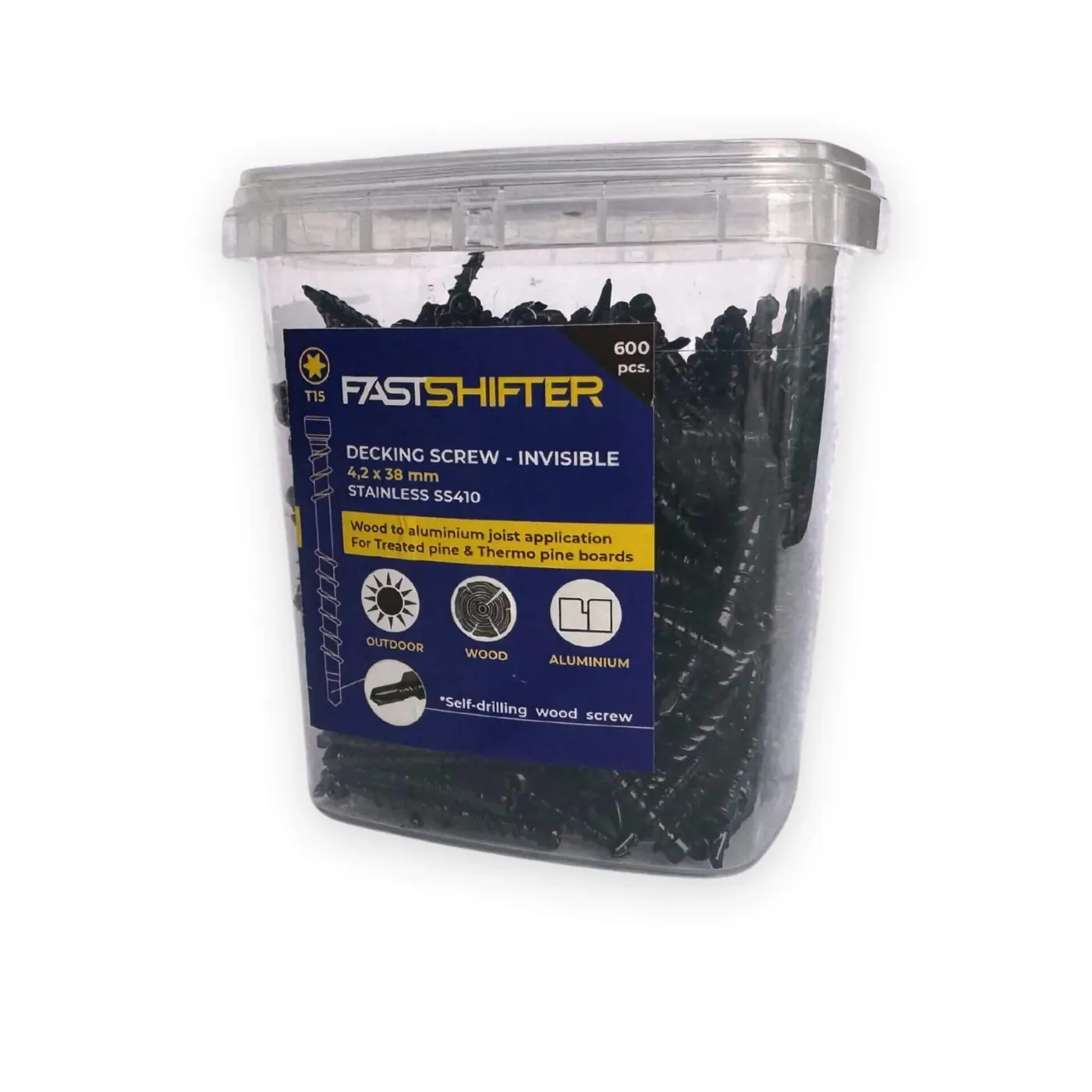 FASTSHIFTER Screw for Aluminium Joist 4.2×38mm – 600 pcs