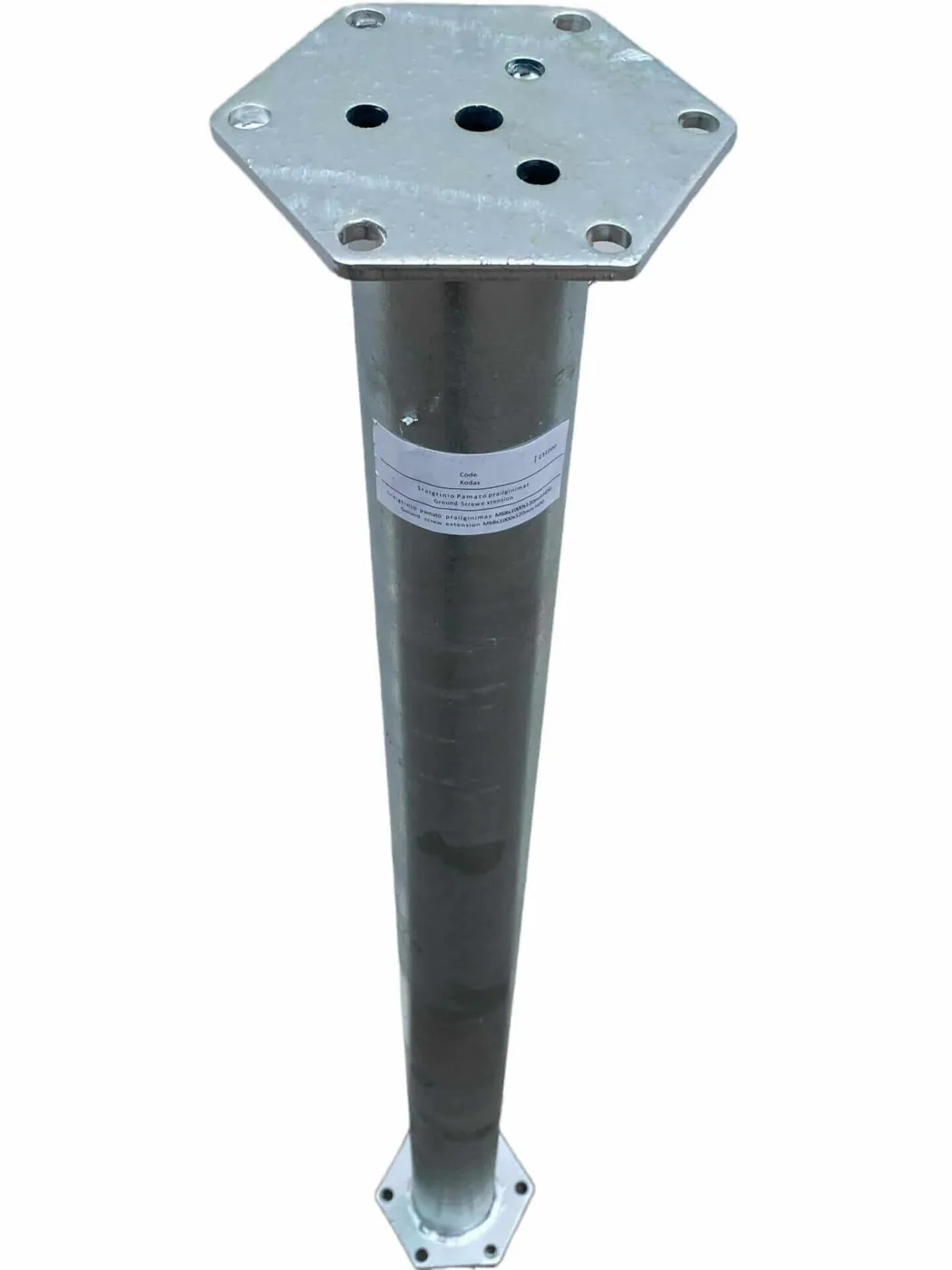 Screwpile Extension Type M 68x500x120 M12 HDG